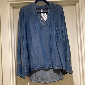 Velvet Heart Chambray Blouse NWT